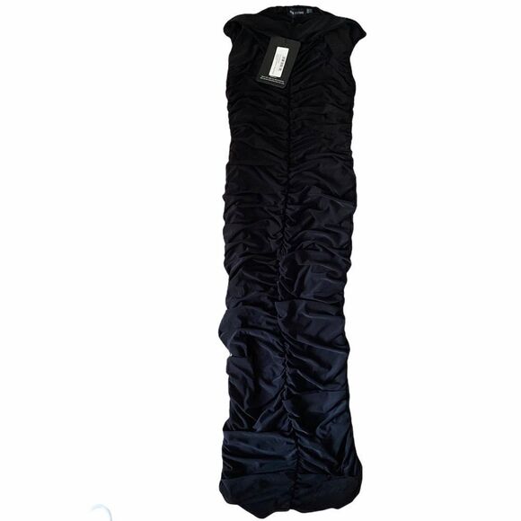 NWT Pretty Little Thing Ruched Strapless Dress 6 - Picture 2 of 5
